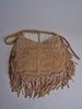 borsa a tracolla con fiori laserati e frange