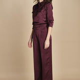 pantaloni in raso con pinces CHARLY PRUNE ba&sh 