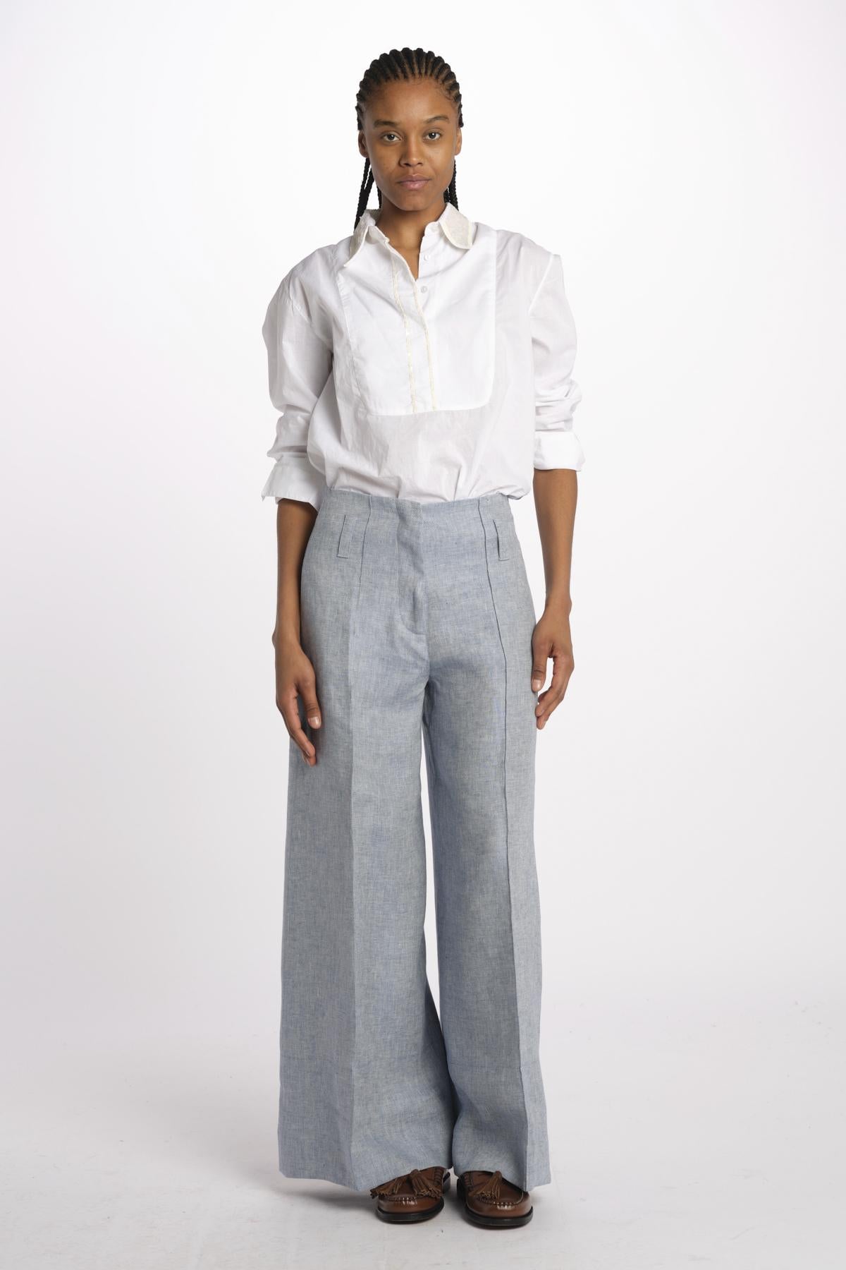 Pantalone ORIANA cropped nervature ORIANA540503 49 quelledue 