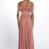 Abito ARIEL midi jersey arricciato 12248301 TERRACOTTA malina 