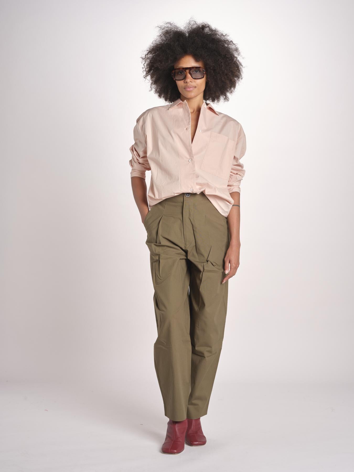 pantalone baloon con pinces PAN0623DALEY KAKI KAK0126S soeur 