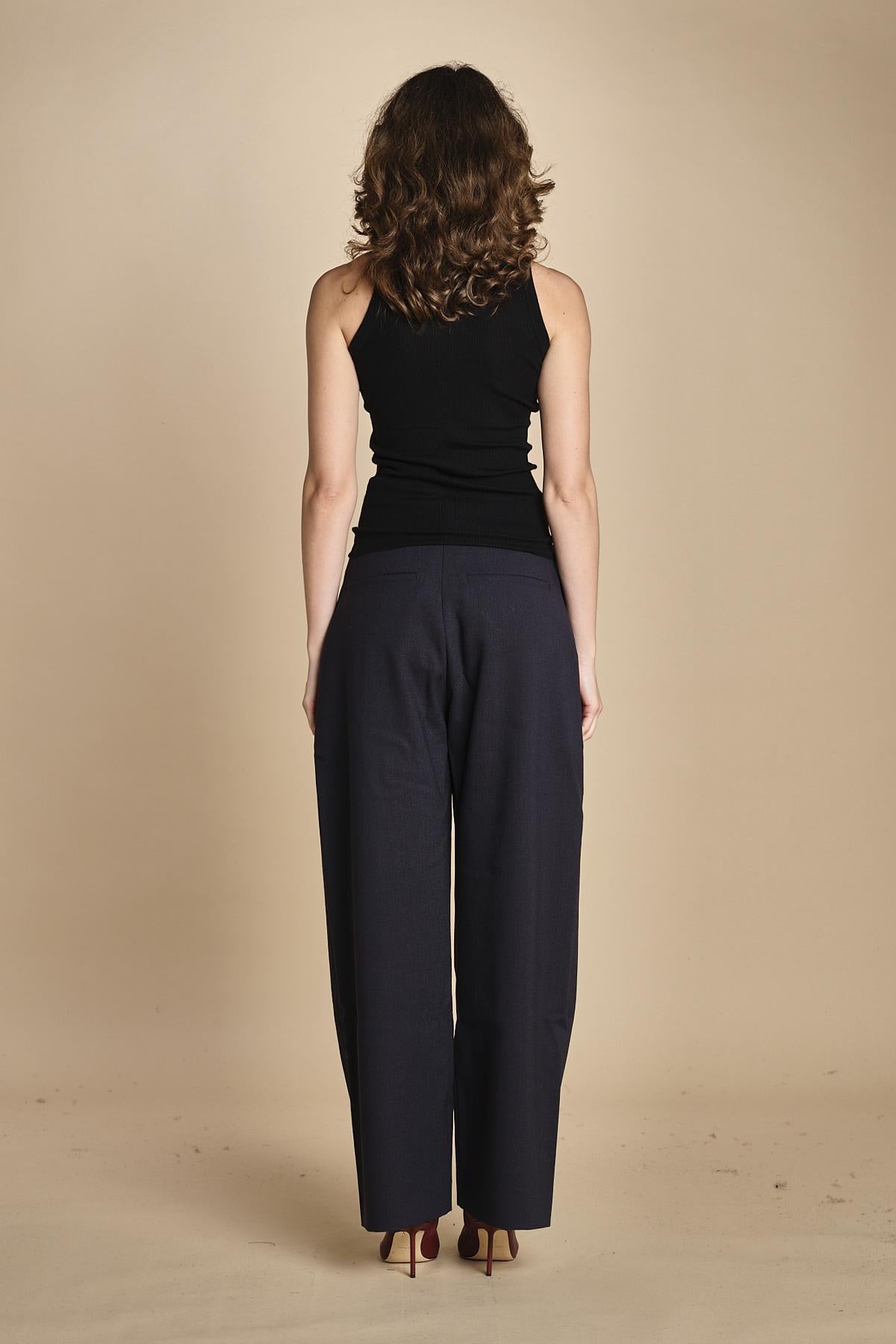 top americano a costine in lana merino LAU28 E14035 milaura 