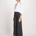 pantalone largo con nervature ORIANA 540 54 3 NERO quelledue 