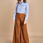 pantalone over con nervature in gabardine ORIANA 540339 26 quelledue 