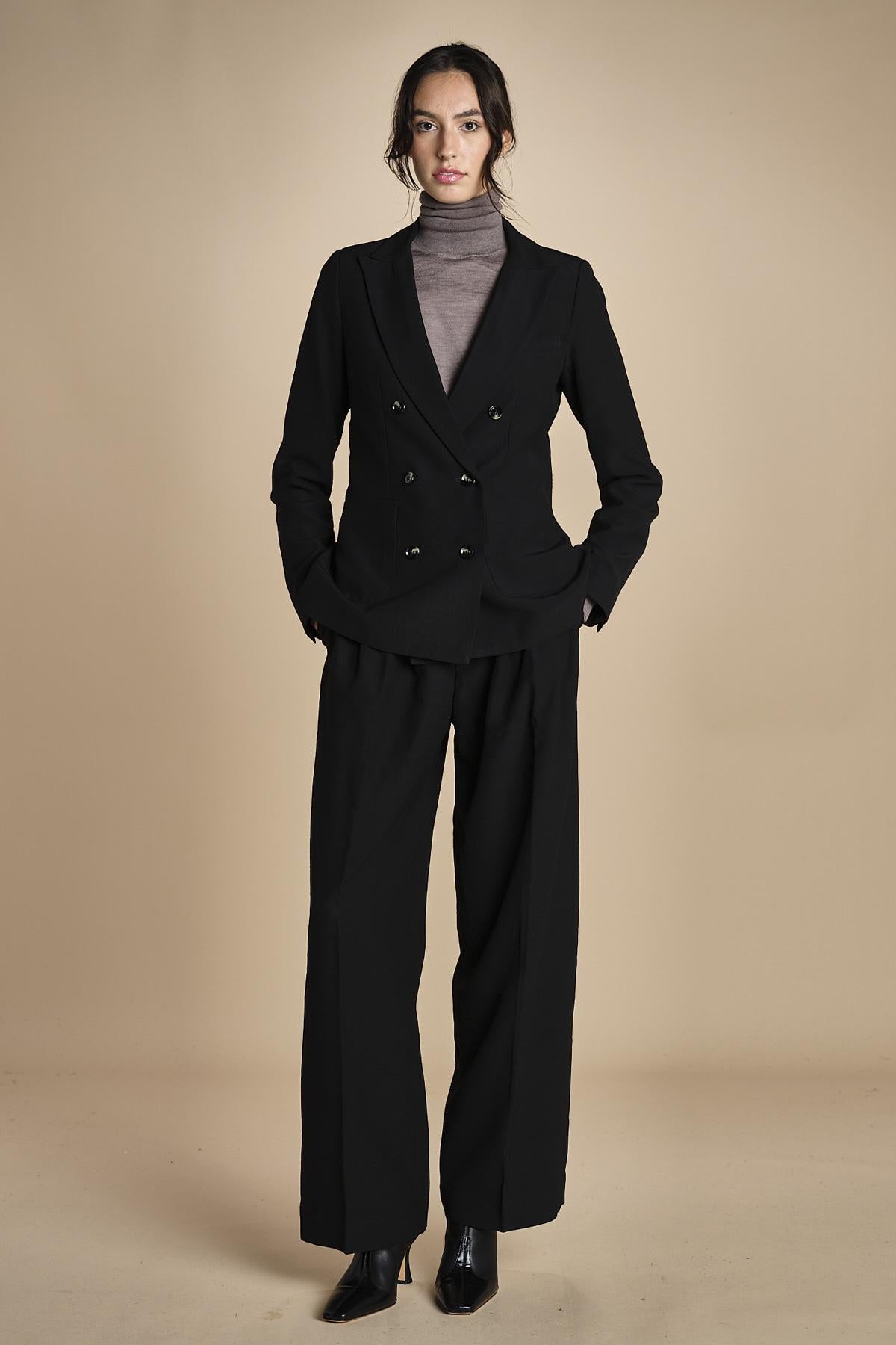 doppiopetto in tela lana SOPHIE BLACK true avenue 