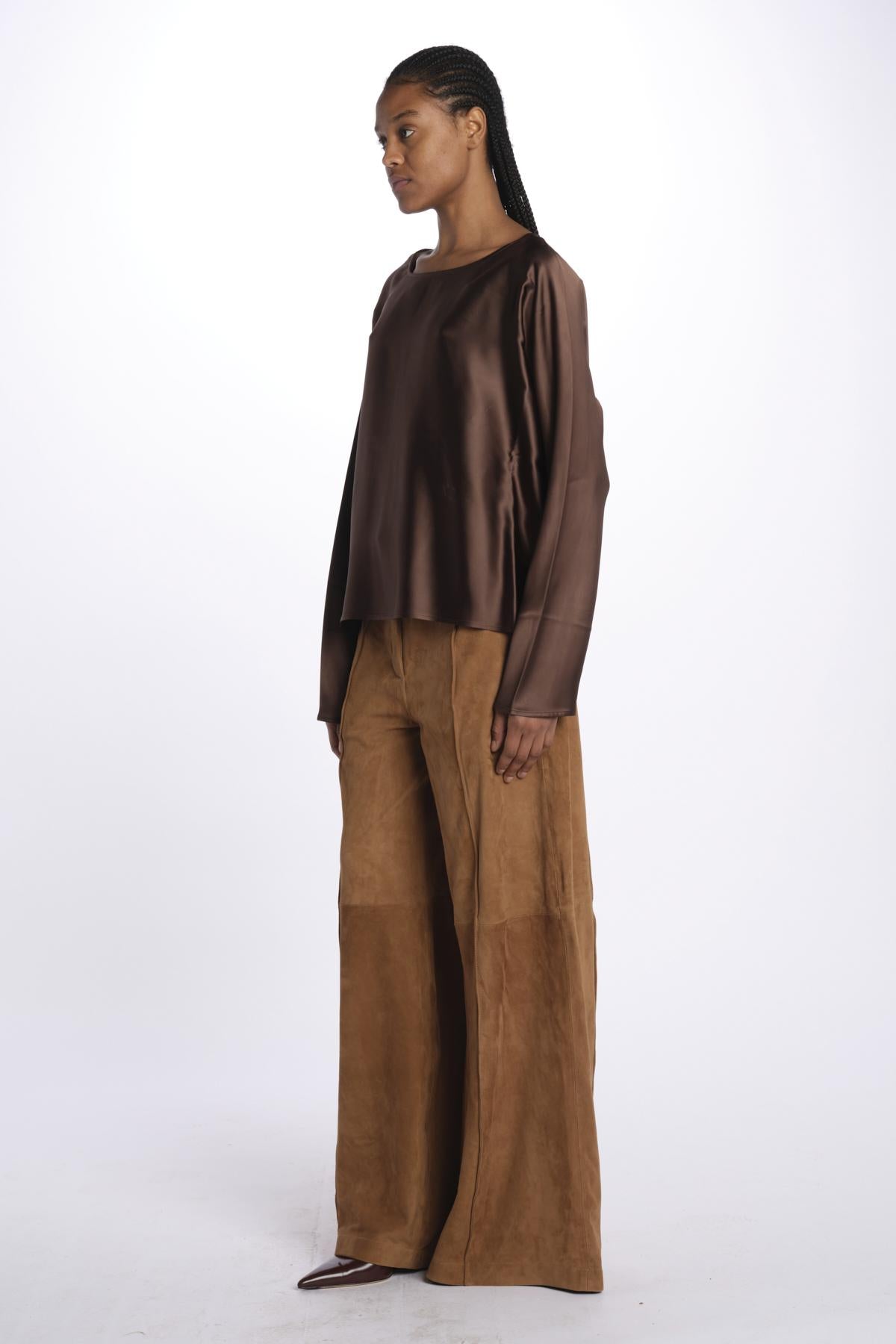 Camicia CANDY raso 5453187 TOFFEE herskind 