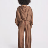 camicia in mussola con manica a sbutto DIANA 4007 T0161 CHOCOLATE T0032 the latest 