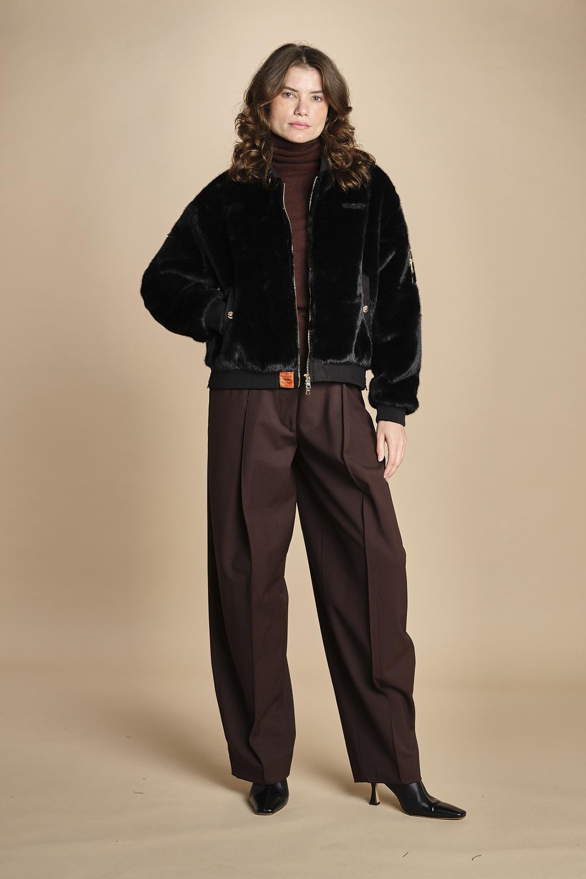 bomber in ecopelliccia BWSEWARDF5 BLACK bombers original 
