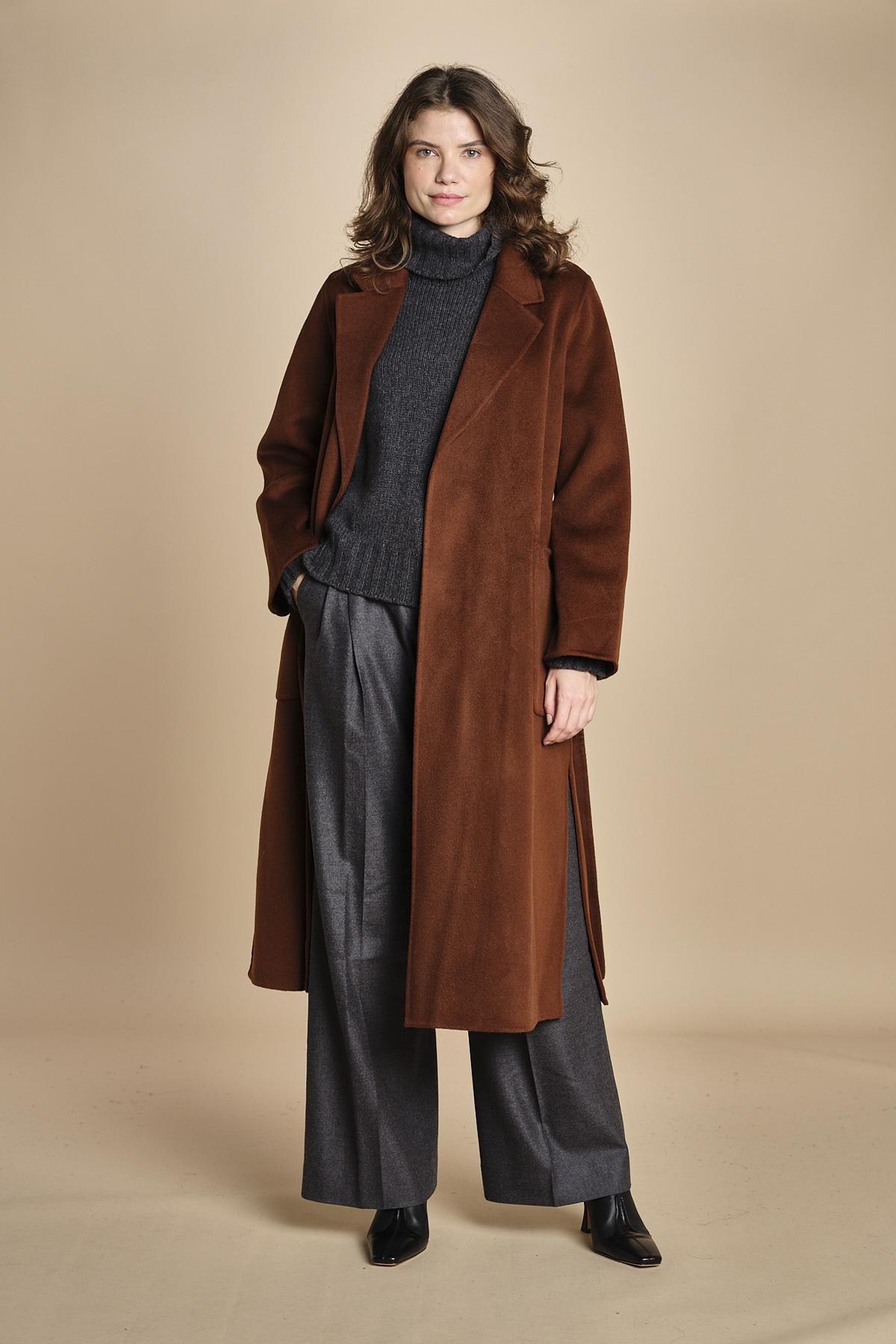 cappotto vestaglia double CELIA IO111046 BR248 ivy oak 