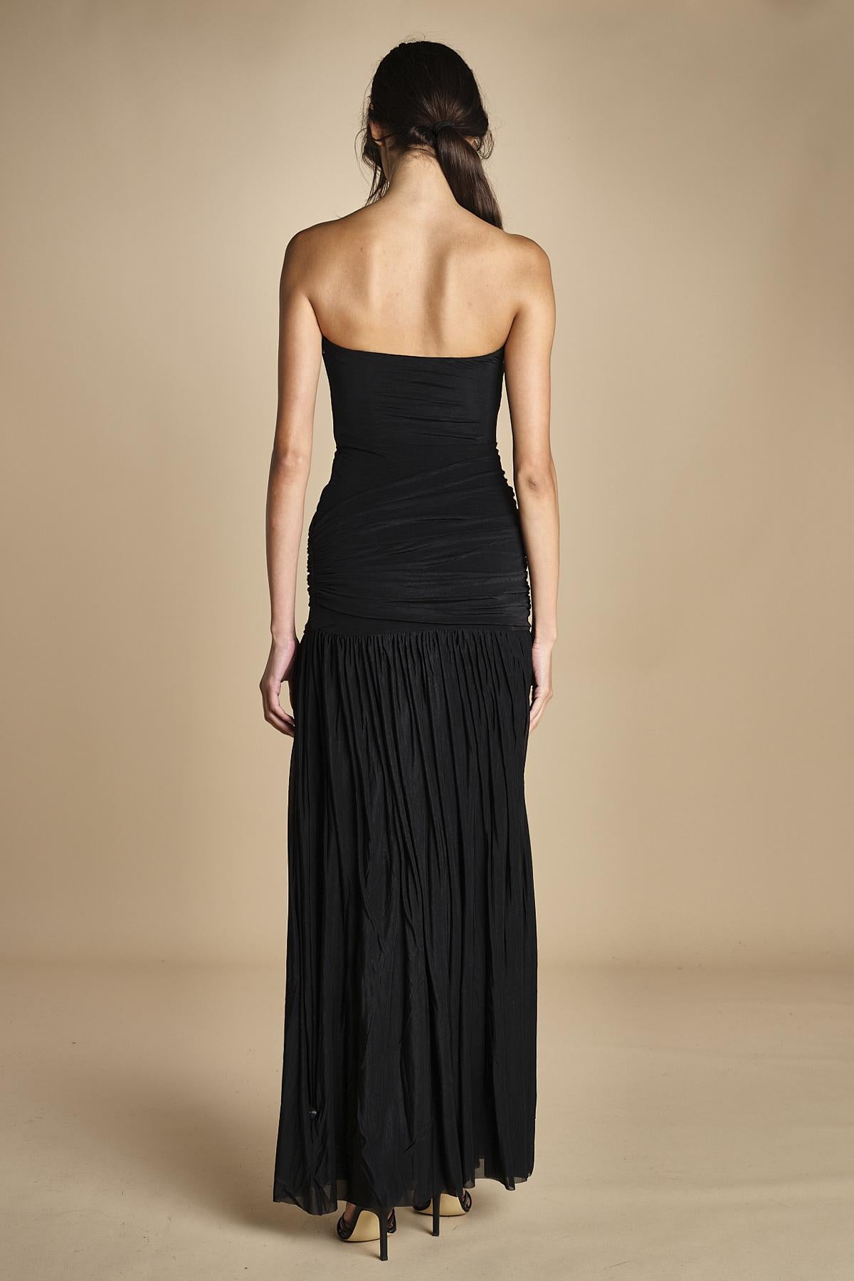 abito bustier e tulle. DR226 BLACK misha 