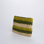 PERLA pochette a righe PERLA VERDE camalya 