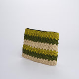 PERLA pochette a righe PERLA VERDE camalya 