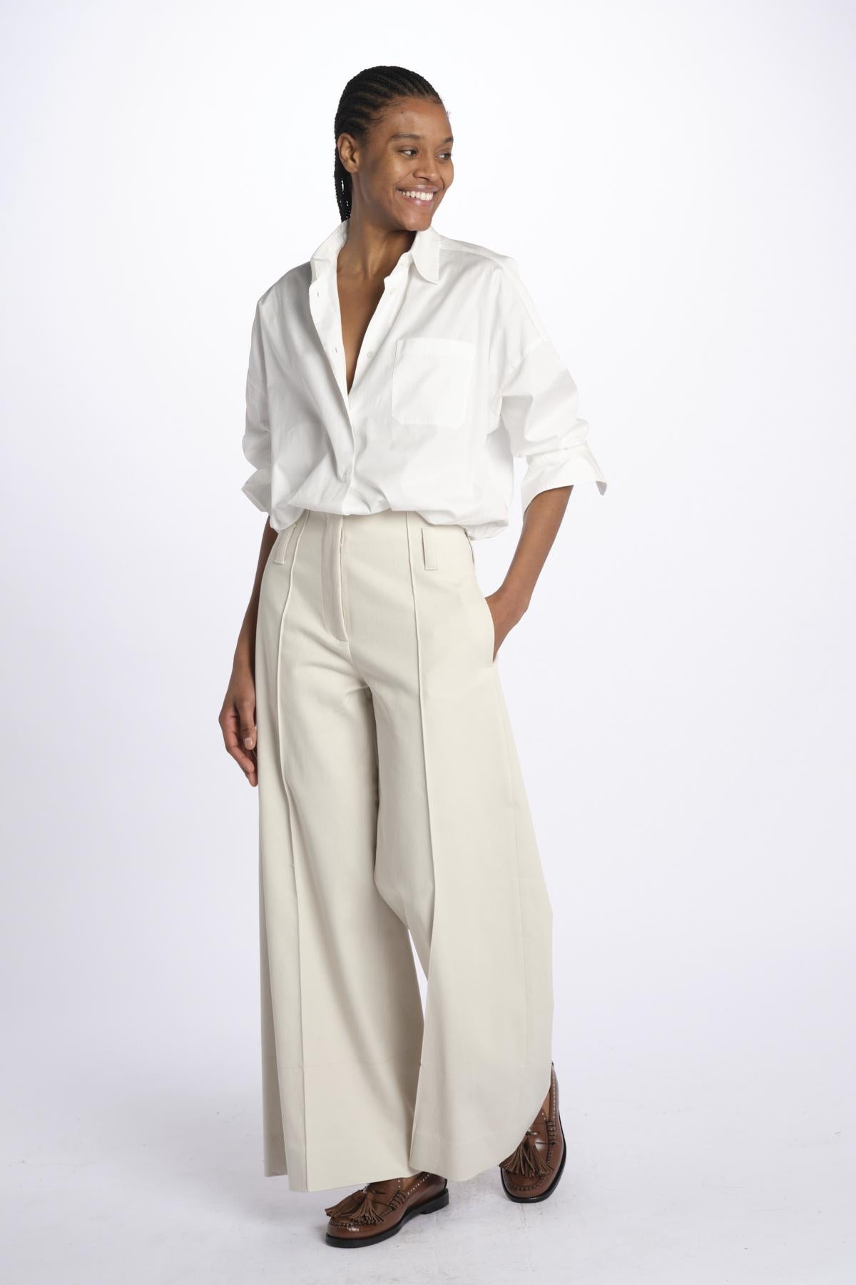 Pantalone ORIANA cropped nervature denim ORIANA540170 53 quelledue 