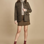 giacca a quadretti girocollo con quattro tasche. ENGEL 4HVA64-V02722 KAKI vanessa bruno 