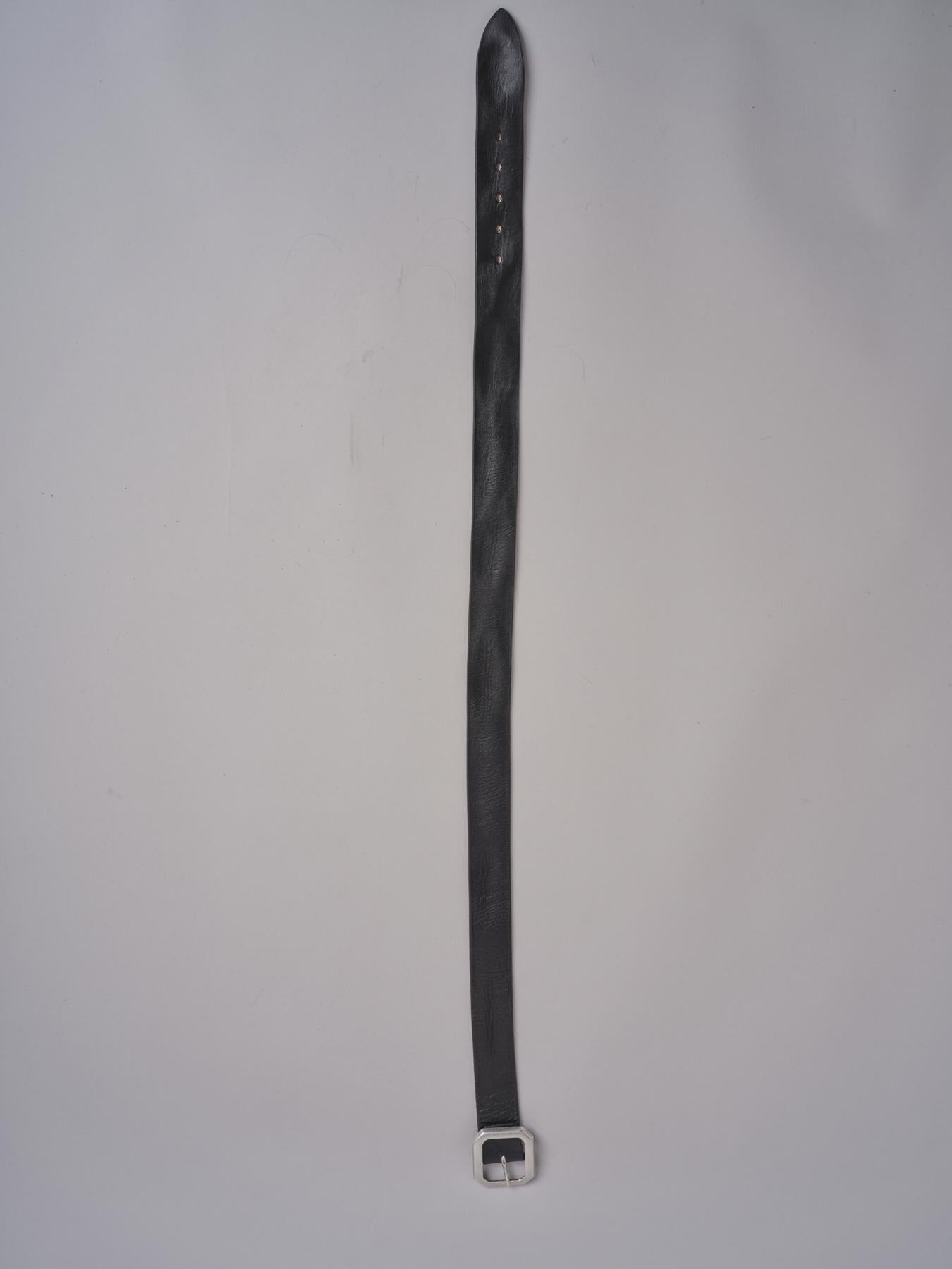 cintura con fibbia ottone 93340 NERO ARGENTO milaura 