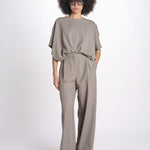 pantalone con tessuto diagonale U3011 TORTORA dusan 