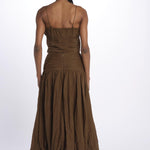 Gonna lunga pieghe CHERRY SKIRT MILITARY scarlett poppies 