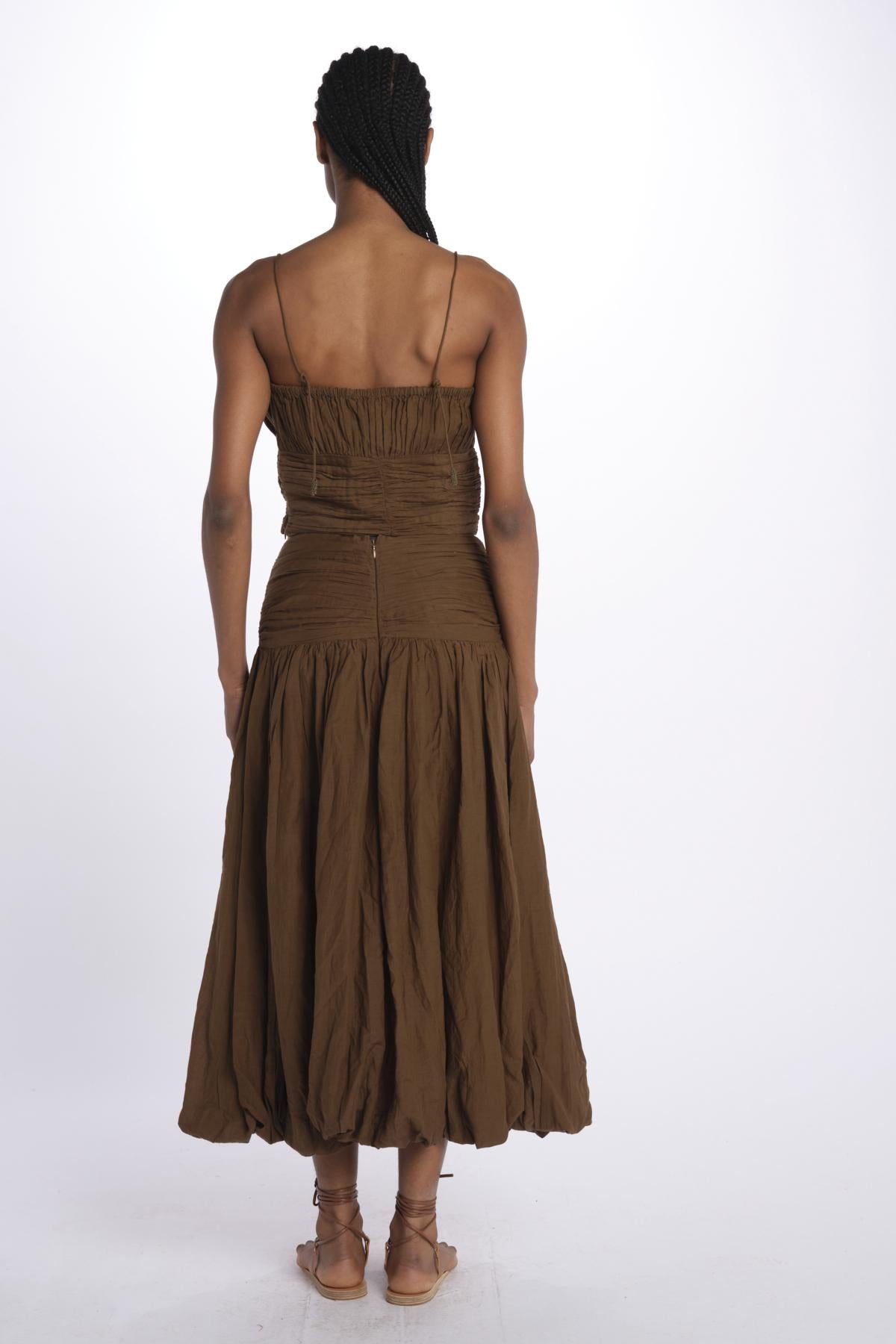 Gonna lunga pieghe CHERRY SKIRT MILITARY scarlett poppies 
