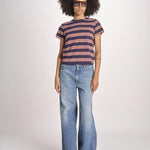 t-shirt a righe manica corta THE LITTLE TEE T1103116 SCOUT STRIPE the GREAT 