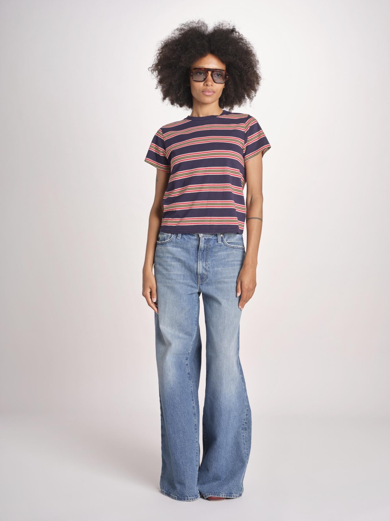 t-shirt a righe manica corta THE LITTLE TEE T1103116 SCOUT STRIPE the GREAT 