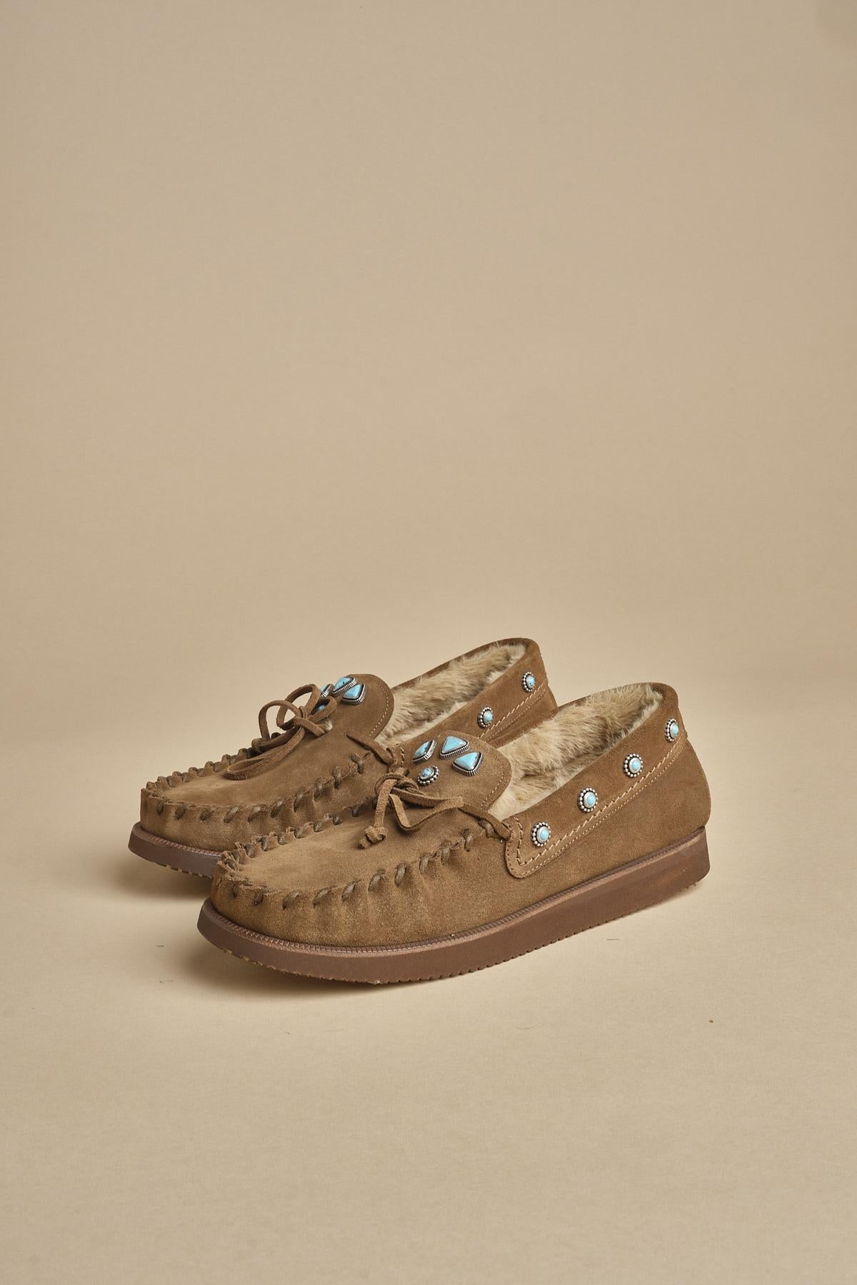 scarpe camoscio con pietre LAKOTA BROWN fortela 