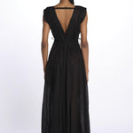 MIKONOS maxi abito con scollo senza maniche MIKONOS NOIR laraethnics 