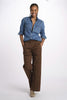 PENSIL cotton trousers with elastic