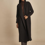 cappotto lungo in cachemire spinato T5955 MORO dusan 