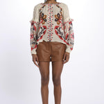 Camicia CASHEW MANDALA  stampa fiori 328625 CREAM farm rio 