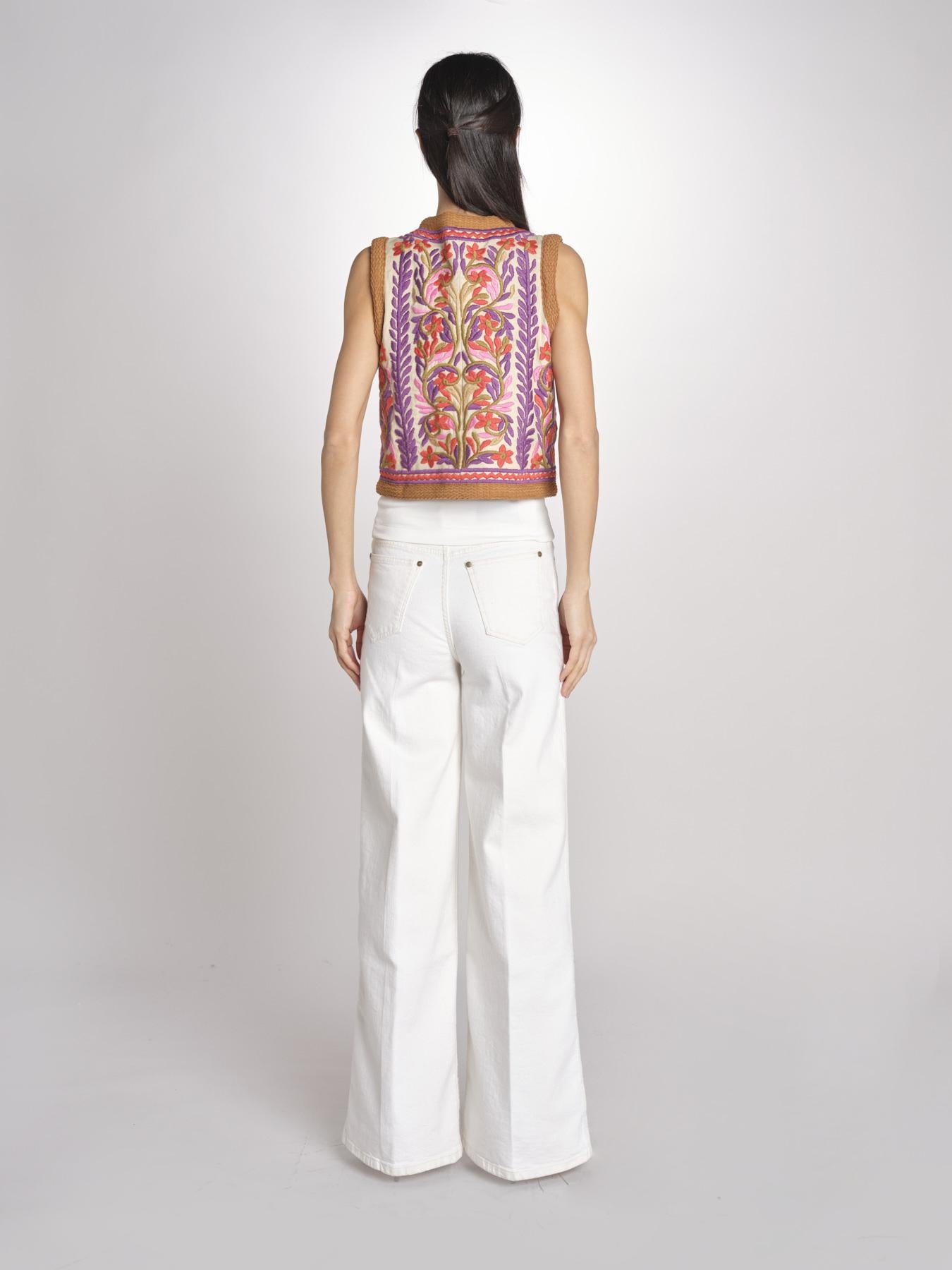 gilet con ricami SUNA GILET CREAM antik batik 