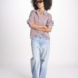 camicia stampa spina VT6248 BURGUNDY zen ethic 