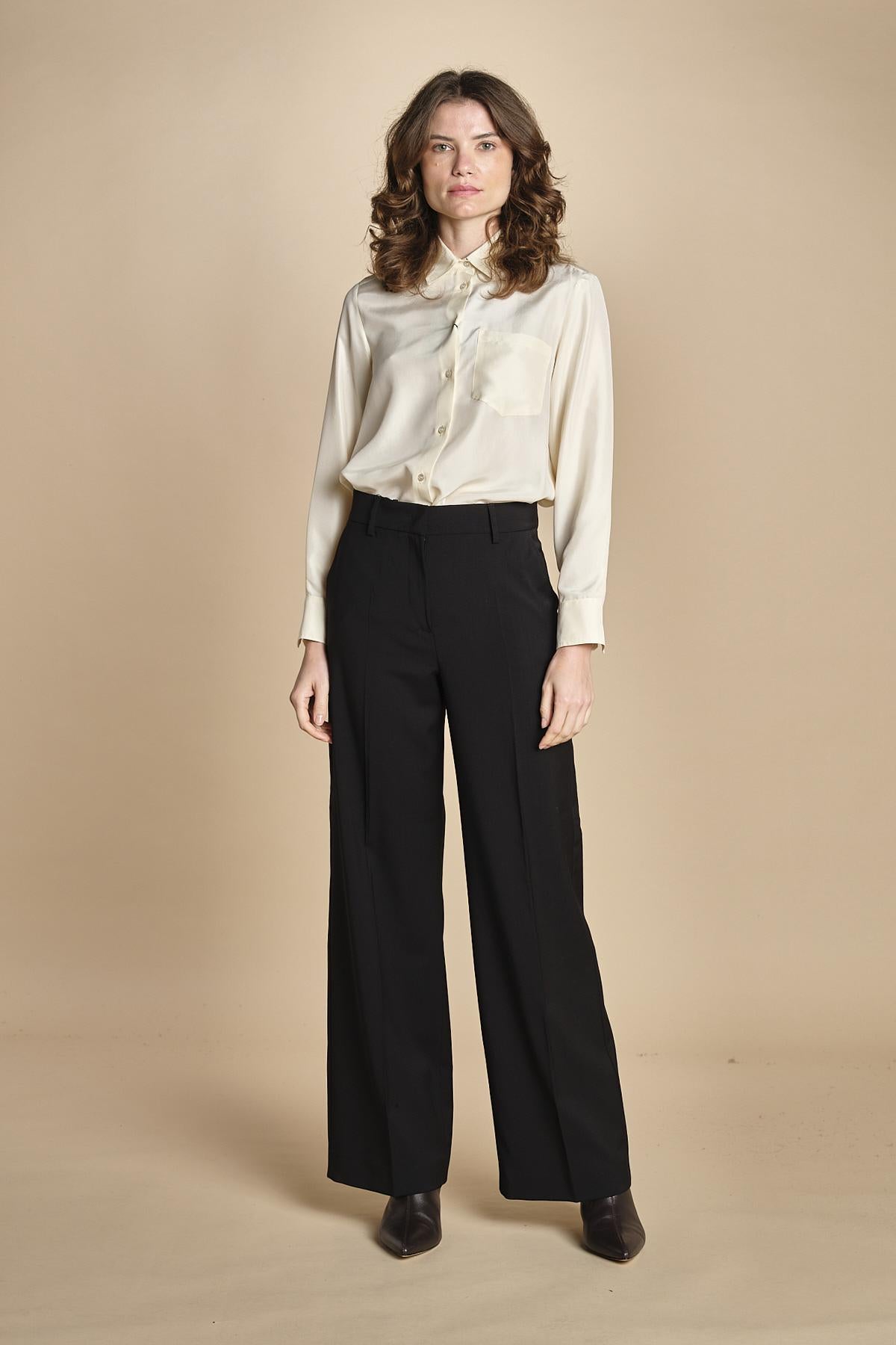 pantalone palazzo fresco lana VISIVO 2525136031600 GRIGIO weekend maxmara 