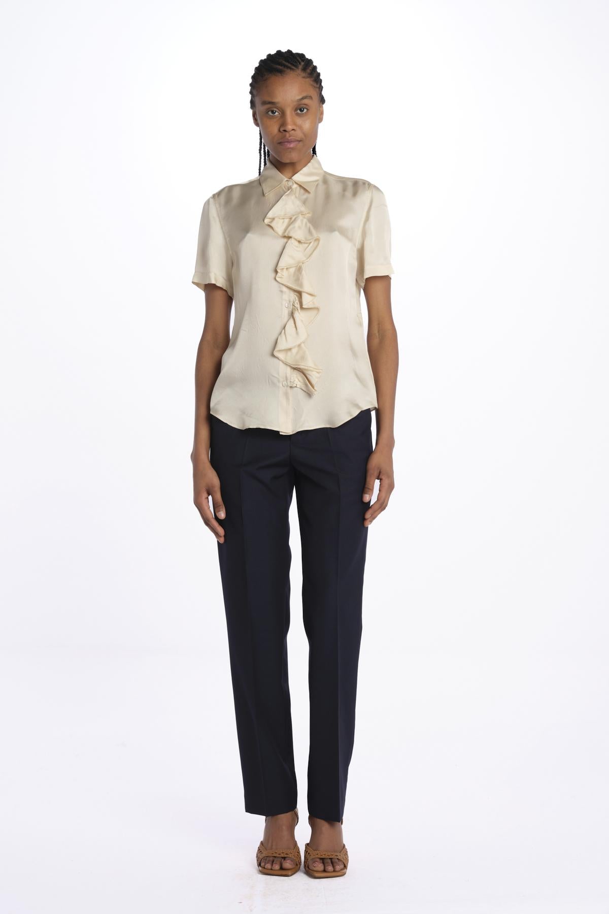 Camicia m/c con rouches MOD.5403 NATURALE aspesi 