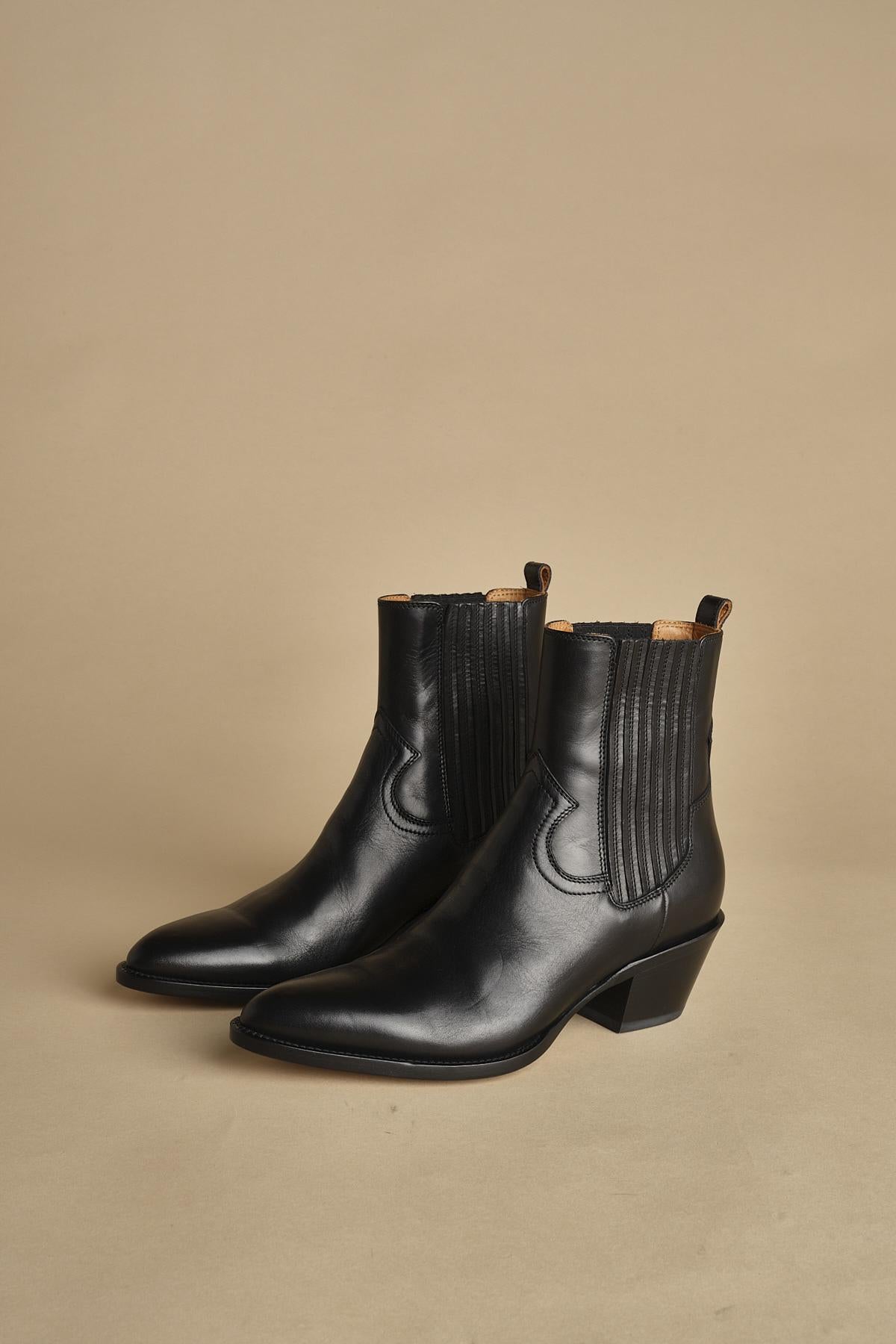 stivaletto texano. B10190ETRU-DC 01 NERO buttero 