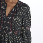  132MAYAEMBROIDERY BLACK sea ny 