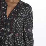  132MAYAEMBROIDERY BLACK sea ny 