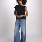 t-shirt asimmetrica ALLIA NOIR ba&sh 