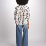 camicia con stampa rombi ODELIE ECRU ba&sh 