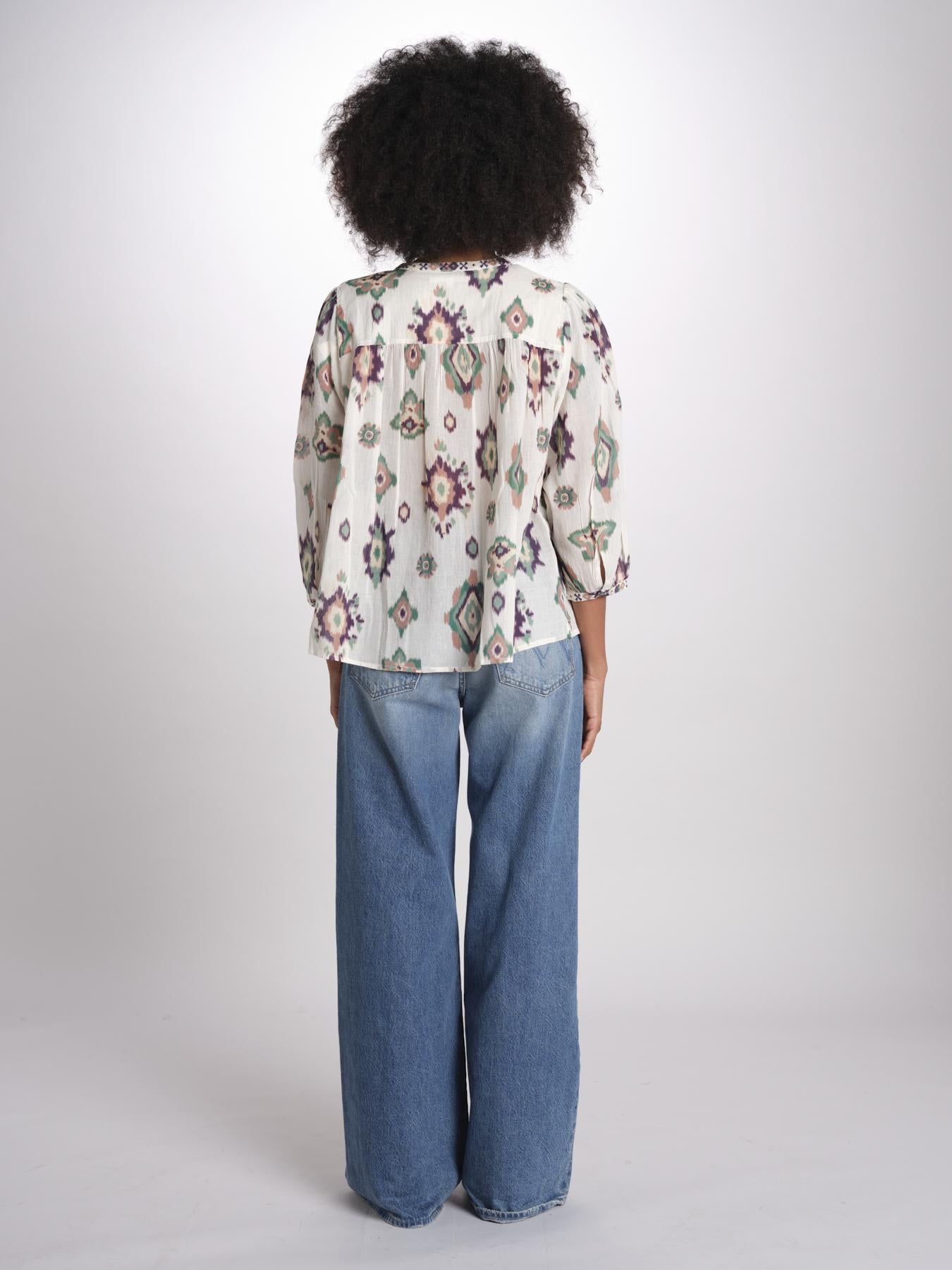 camicia con stampa rombi ODELIE ECRU ba&sh 