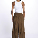 EMILE pantaloni con balze EMILE OLIVE laraethnics 