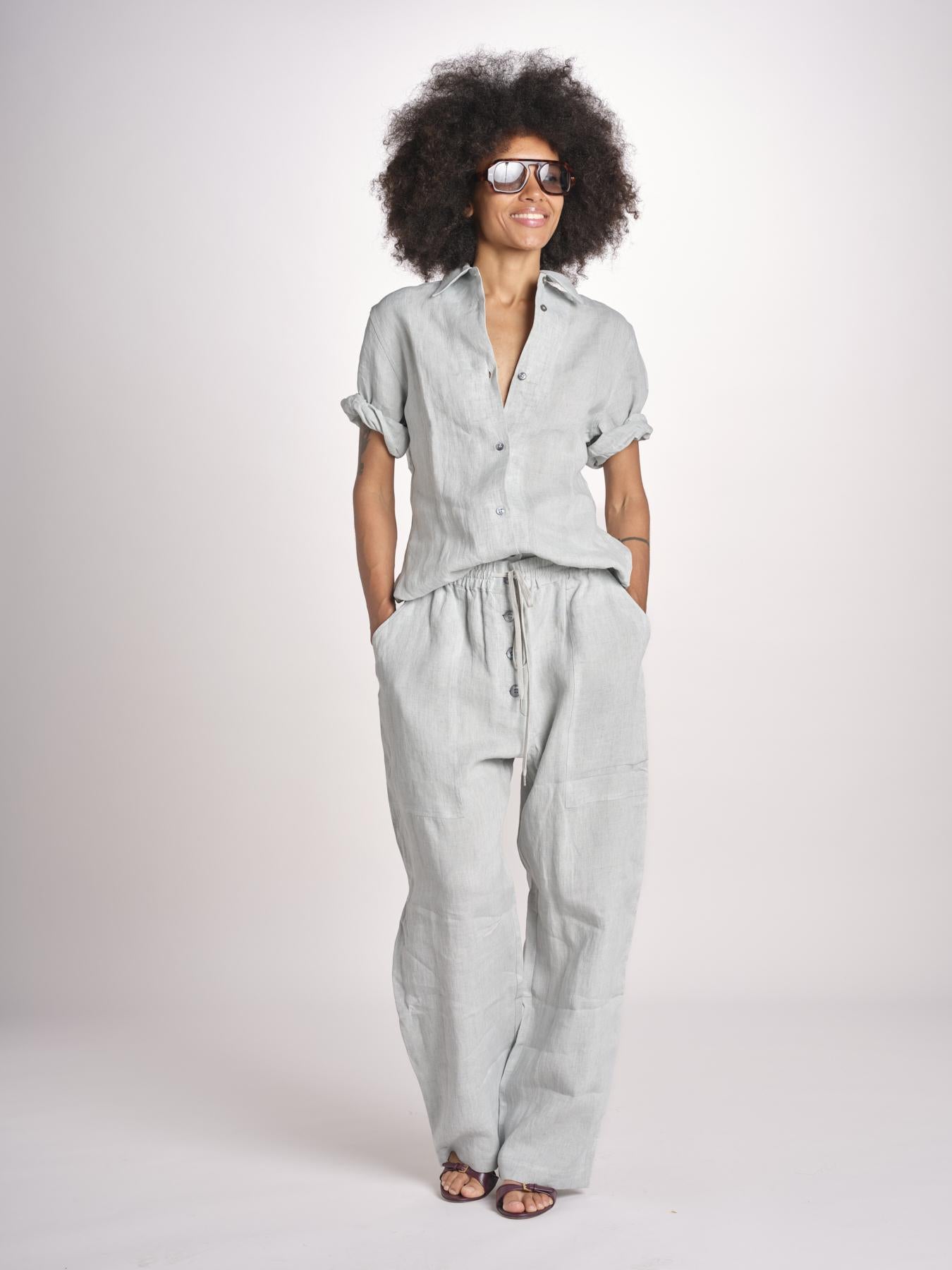 pantalone con bottone ATTIS SNW-1640 SPEARMINT studio nicholson 
