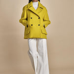 peacot doppiopetto A LINE PEA JACKET A19FV02 NS77 YELLOW martin grant 