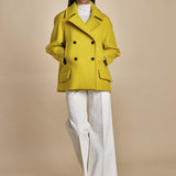 peacot doppiopetto A LINE PEA JACKET A19FV02 NS77 YELLOW martin grant 