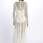 LEILA DOT SHEER LEILA DOT SHEER ANKLE GOWN CREAM needle & tread 