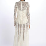 LEILA DOT SHEER LEILA DOT SHEER ANKLE GOWN CREAM needle & tread 