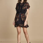 miniabito stampa fiori BERRY GARDEN340038 BLACK farm rio 