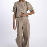 Pantalone HIGH WAIST pences con risvolto 51279LCO STONEGREY phillip lim 
