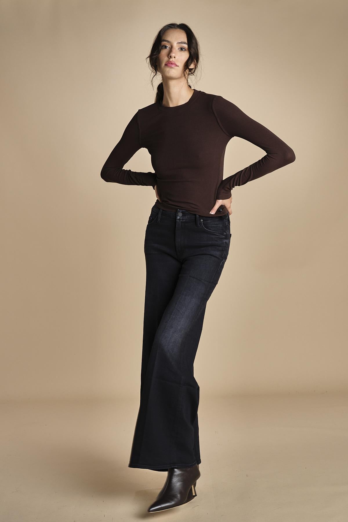 denim lungo zampa 10THE ROLLER SNEAK 415 965 mother 