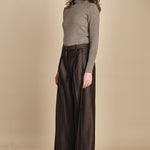 pantalone due pinces lana e seta. PETRA PE80 MORO nine in the morning 