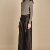 pantalone due pinces lana e seta. PETRA PE80 MORO nine in the morning 